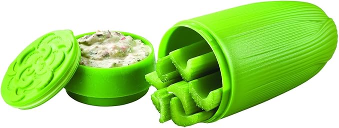 Hutzler Snack Attack Containers: Apple, Carrot, Grapes, Celery To-Go