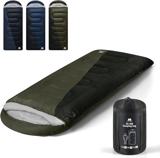 0 Degree XXL Sleeping Bags for Adults Cold Weather,Camping Sleeping Bag with Compression Sack for Winter Hiking, Hunting,Traveling