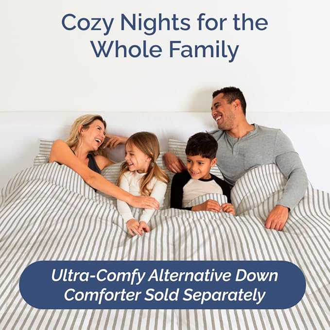 Full XL Bed Sheet - 4 Piece Full XL Bed Sheets Set - Soft, Breathable & Cooling - Hotel Luxury Bedding for Women, Men, Kids, Teens, Boys & Girls - Deep Pockets, Fade and Wrinkle Free - Beige Stripes