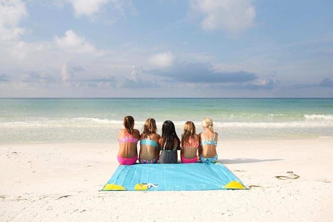 Pike Trail Pocket Beach Blanket (60 in X 56 in) Lightweight, Sand-Proof, Waterproof Picnic Blanket for Hiking, Camping, Picnics, Travel and Beach Trips