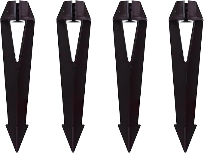 Landscape Lighting Stakes, 1/2 NPT Female Thread, 8.6 Inch Solid Plastic Spikes,Corrosion Resistant Replacement Spikes for Outdoor Garden Yard Path Lights, Spotlights 4-Pack
