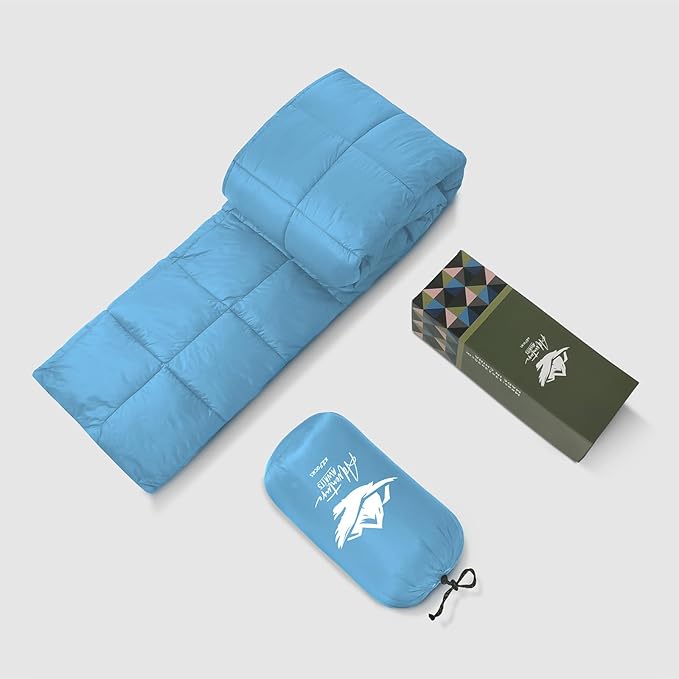 Camping Blanket,Lightweight Puffy Blanket Packable Down Alternative Throw Blanket Waterproof Windproof for Outdoors, Travel, Beach, Airplane, Hiking