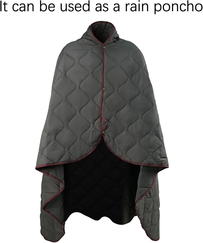 LOOGU Camo Blanket Waterproof Insulation Poncho Liner for Outdoor Camping, Hiking, Hunting, Survival, Backpacking, Picnicking