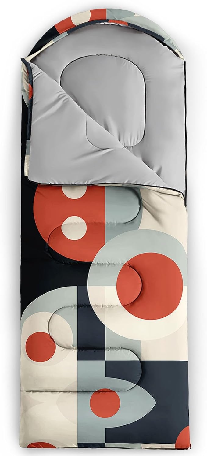 Kids Sleeping Bag for Boys Girls,Bohemian Cowboy Print-Lightweight Warm Portable Outdoor Indoor-Waterproof Cold Weather Resistant Sleeping Bag for Camping Hiking