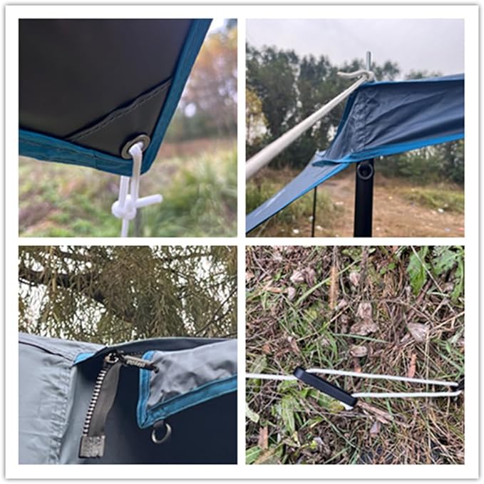 WINTENT Inflatable Rooftop Tents for Camping Easy Setup Tent for Top of Car Roof Tent Pickup Truck SUV Tents Blow Up with Awning, Strip Light, Ladder, Thick Mattress