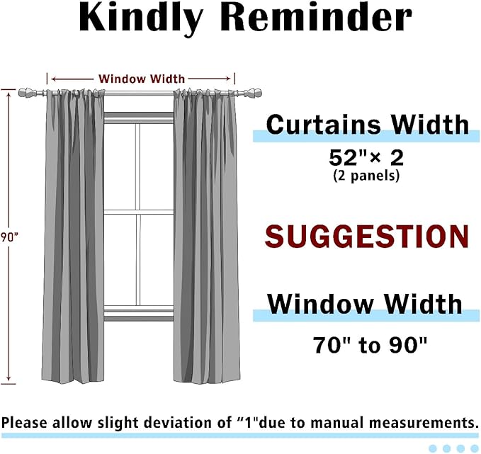 Manfei Dreamy Castle Blackout Curtains Winter Snow Scenery Window Drapes,Princess Theme Window Treatments,Kids Boys Girls Room Decor,Grommet Top 2 Panel Set Bedroom Curtains, 52Wx90L inch