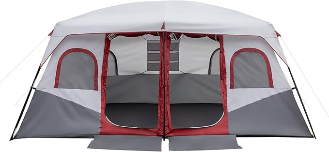 Outvita 8/10 Person Camping Tent, Large 2 Room Family Tent with Weatherproof Instant Cabin Shelter with Rainfly & Carry Bag for Backpacking Hiking Car Traveling…