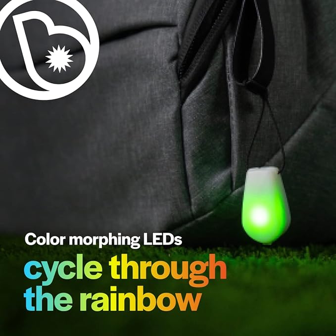 Brightz ZipBrightz LED Zipper Pull Light, 2-Pack - Color Changing Zipper Light - Glow in The Dark Zipper Pulls - Burning Man Lights - Glamping Accessories - LED Zipper Pull Light for Tents, Backpacks