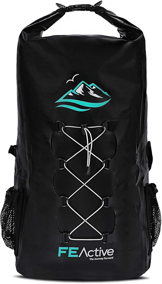FE Active Dry Bag Waterproof Backpack - 30L Eco Friendly Bag for Men & Women for Fishing, Travel, Hiking, Beach & Survival Gear. Storage for Camera & Camping Accessories | Designed in California, USA