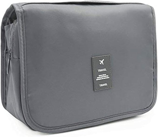 Trawila Travel Hanging Toiletry Bag Cosmetic Bag Makeup Organizers for Men & Women with Sturdy Hook (Gray 2)