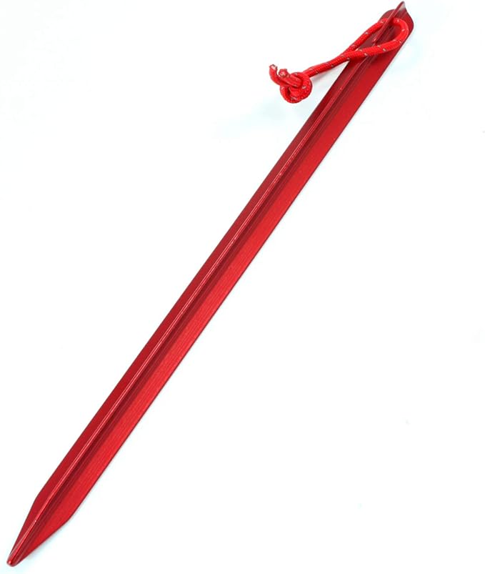 ASR Outdoor 9 Inch Aircraft Grade Aluminum Camping Stakes Tent Pegs - 8 Pack