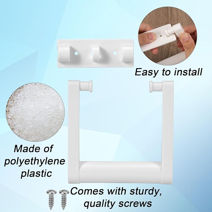 2pcs Cooler Handle Replacements for 25-72 Quart Coolers, Durable Plastic Handle Replacement Parts with 4pcs Metal Screws (White)
