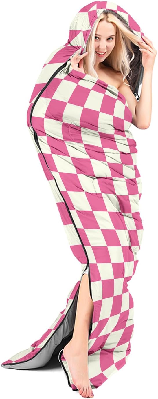 Sleeping Bags for Adults and Kids Backpacking Camping Sleeping Bags for Girls and Boys Lightweight Waterproof Cold/Warm Sleeping Bag for All Season