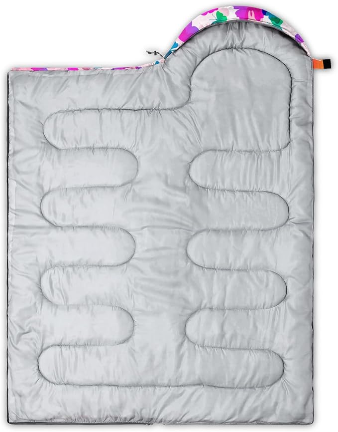 HOSIMA Dear Hunting Pattern Cold Weather Sleeping Bags for Adults,Black Light Weight Sleeping Bags for Kids Adults,WaterProof Sleeping Bags for Outdoors Hiking.