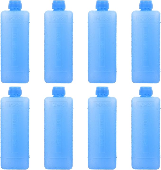 Ice Packs for Coolers, 8pc Reusable Ice Freezer Blocks Cooler Freezer Blocks for Lunch Boxes, Camping, Picnics, Beach, Fishing, Outdoor Sports