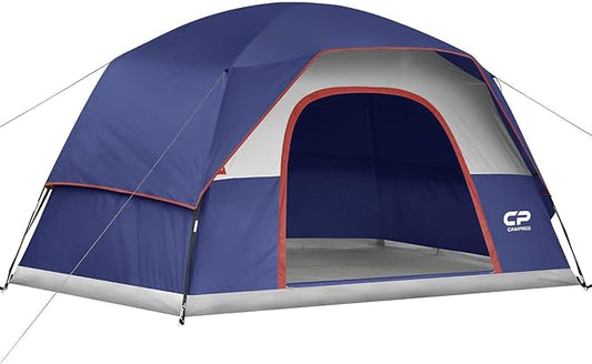Tents for Camping 6 Person Tent Waterproof Windproof Double Layer Family Camping Tent, Easy Setup Dome Tent with Large Mesh Windows & Wider Door for Outdoor Camping & Hiking