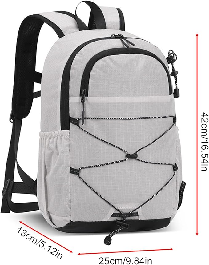 Travel Backpack, Lightweight Hiking Daypack with Anti Theft Zippers and Safety Whistle for Outdoor Commute Weekend Getaway (20L and Below)