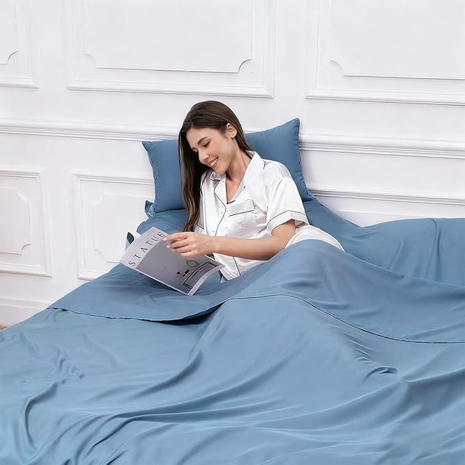 Sleeping Bag Liner Lightweight Compact Sleeping Bag Sack Portable Clean Travel Sheet Camping Sleep Sheet for Backpacking Hotel Hiking