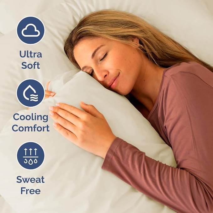 Short Queen Size 4 Piece Sheet Set - RV Short Queen, Soft, Breathable & Cooling Bed Sheets Set w/ Deep Pockets - Hotel Luxury Bedding for Women, Men, Kids, Teens, Boys & Girls - Oeko-Tex - Off White