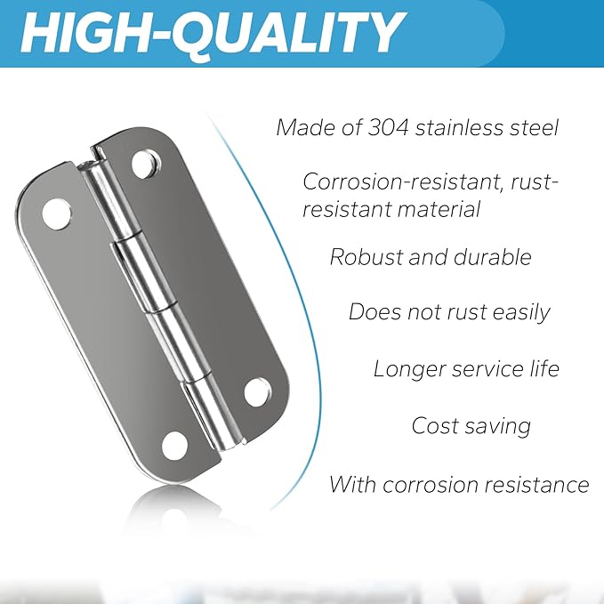 Stainless Steel Cooler Hinges Replacement Parts for Igloo Style Ice Chests - Compatible with Igloo Camping Cooler Accessories 25-165 Quart Coolers (Set of 3)