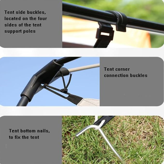 Canvas Bell Tent, Waterproof Breathable Wall Tent, Glamping Tent, Detachable Groundsheet for Camping Party,Outdoor Wind and Rain Resistant (Coffee C)