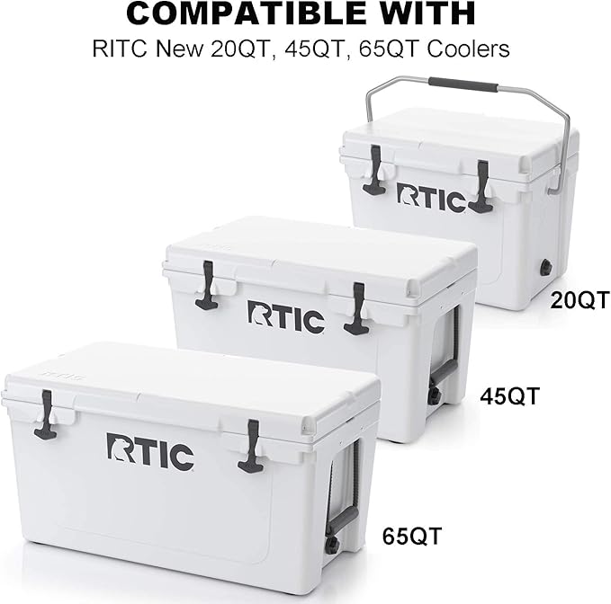 2 Pack Drain Plugs for RTIC Coolers, Large & Small Cooler Drain Plugs Compatible with RTIC 20QT, 45QT, 65QT Coolers with New Two Drains