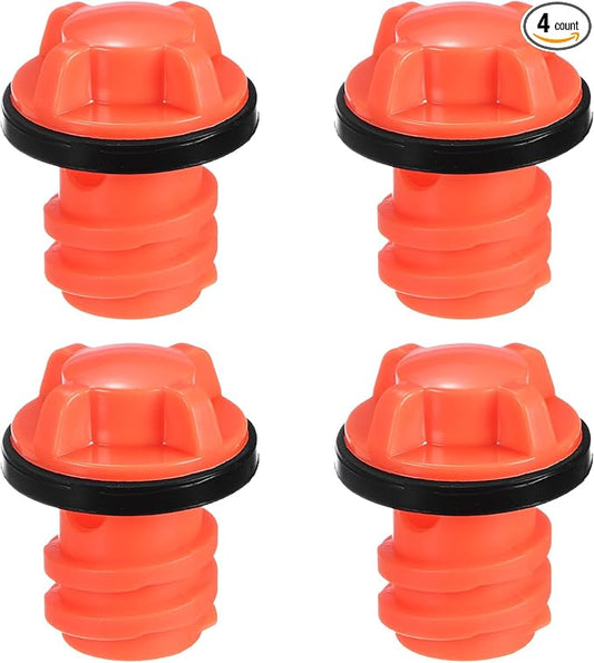 4-Pack Cooler Drain Plug, Coolers Plug Replacement Accessories with Leak-Proof Design for Drain Plugs and Most Brand Coolers [Orange]