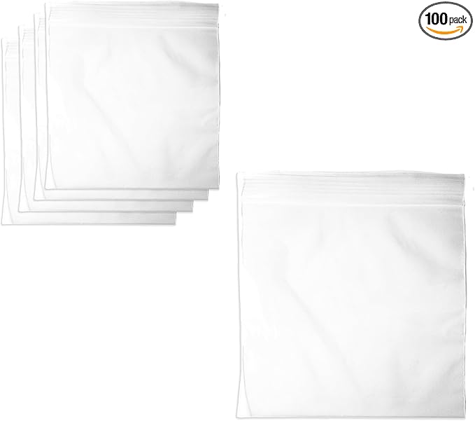 100-Pack 6" x 6" Reclosable Zip Bags – Durable & Convenient Storage Solution