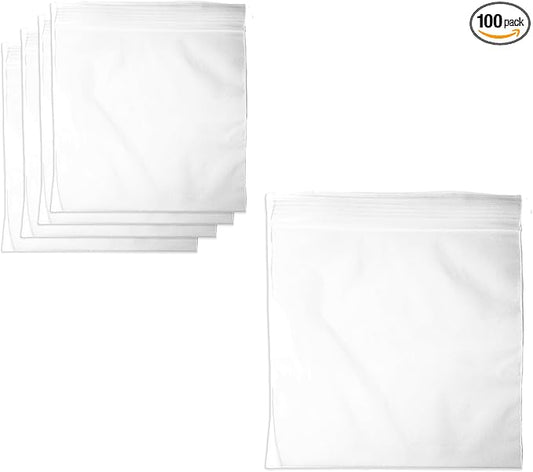 100-Pack 6" x 6" Reclosable Zip Bags – Durable & Convenient Storage Solution