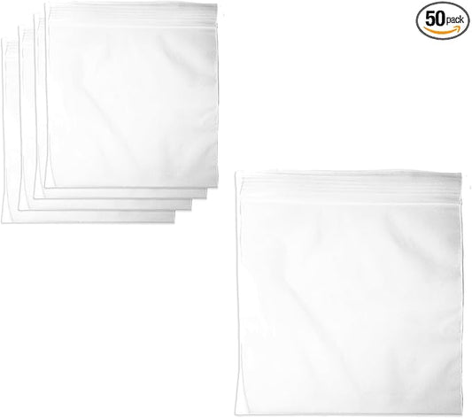 50-Pack 6" x 6" Reclosable Zip Bags – Durable & Convenient Storage Solution