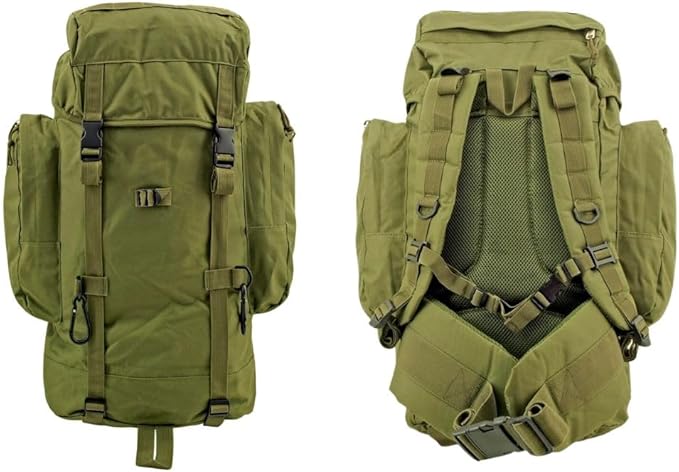 Generic Wilderness Essentials XL Tactical Backpack 66.8L Hunting, Camping, Hiking, Military, Assualt, Bug Out Military Green Molle Adventure Daypack, Large