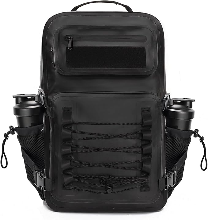 Dry Bag Waterproof Backpack 30L Tactical Backpack for Kayaking Hiking Boating Paddle Boarding Fishing Travel Camping Beach Floating Dry Bag for Men Women (Black)