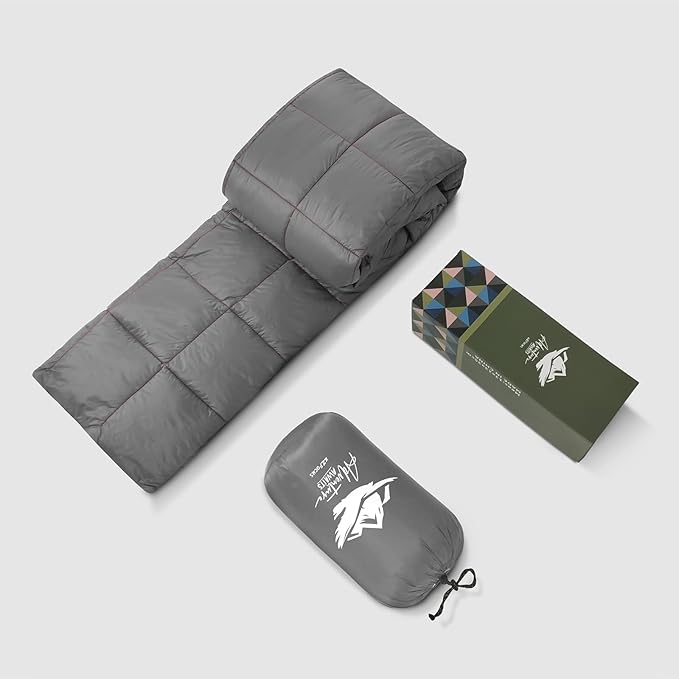 Camping Blanket,Lightweight Puffy Blanket Packable Down Alternative Throw Blanket Waterproof Windproof for Outdoors, Travel, Beach, Airplane, Hiking