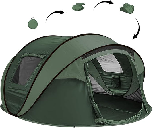 Instant Pop Up Tents for Camping, 4/6 Person Easy Pop Up Camping Tents,Automatic Set Up Tent in 3 Seconds,Waterproof Sunshade Family Tent,Lightweight Dome Tent for Outdoor Camping,Hiking & Beach