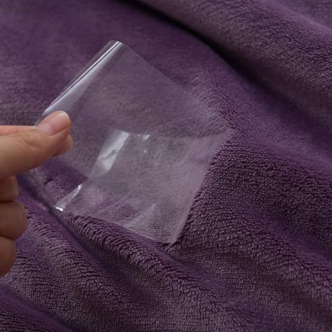 NANPIPER Couch Blanket Reversible Sherpa Flannel Blanket Ultra-Soft Plush Warm Fleece Microfiber (60"x80",Cassis Purple)