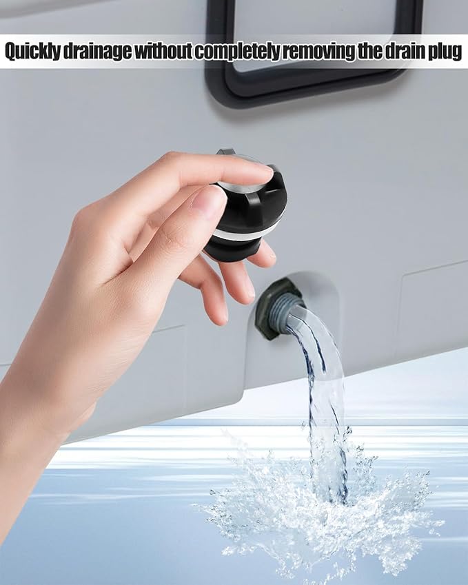 4 PCS Cooler Drain Plugs Fit for YETI RTIC Coolers, Large and Small Plug Combo Fit for YETI RTIC New 2 Drain Coolers