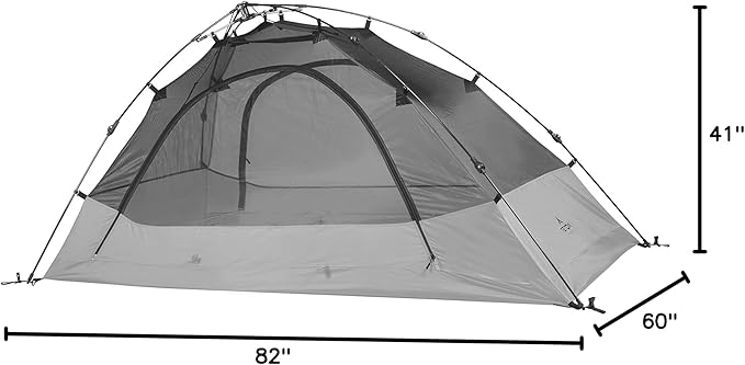 Teton Sports Vista Quick Tent; Dome Camping and Backpacking Tent; Easy Instant Setup; Clip-On Rainfly Included