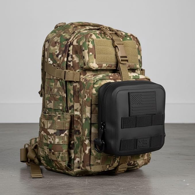 SealBags Water Resistant Tactical MOLLE Pouch for Hiking, Tools and Camping Gear. Durable Thermoplastic Design and Molle Compatible with Backpacks, Tactical Belts, Waist Bags and More