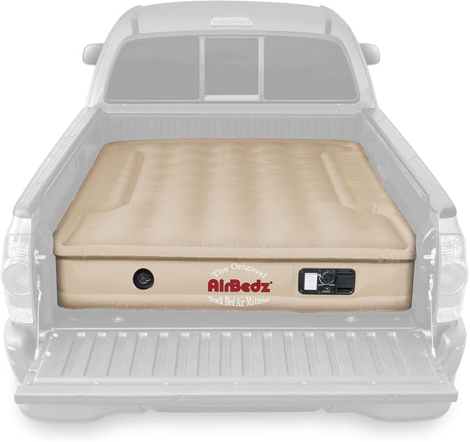 Pittman - Truck Bed Mattress 5.5 ft > 5.8ft - Airbedz Full Size Short Truck Bed Air Mattress 5.8' > 5.5' - Built in Pump & 25% More Coverage for Pickup Camping - PPI-504