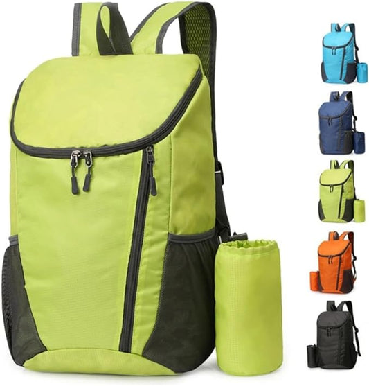 Portable Foldable Backpack Folding Mountaineering Bag, Ultralight Outdoor Cycling Rucksack, Travel Hiking Knapsack (Green)