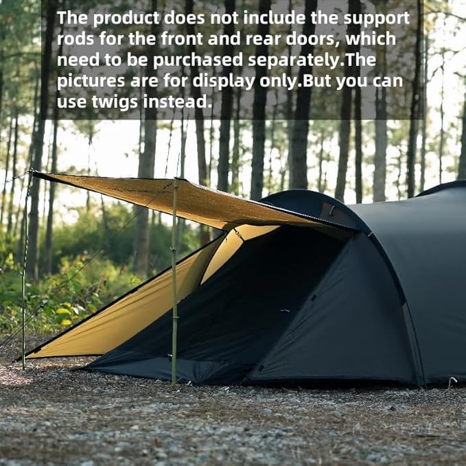 Hot Tent with Stove Jack – 4 Season Waterproof & Windproof Shelter for 1–4 People, Lightweight for Camping, Hiking, Hunting & Fishing