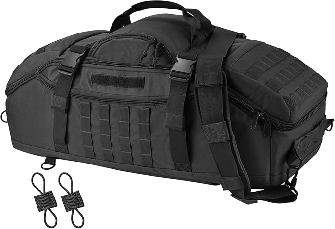 65L Large Travel Duffle Bag Military Tactical Backpack, Army Assault Pack 3 Day Bug Out Bag Rucksack for Outdoor Sport Hiking Camping with Molle System