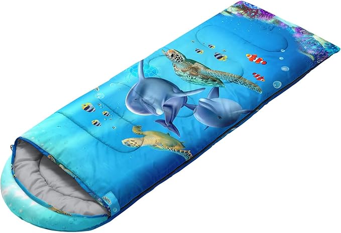 Sleeping Bags for Adults and Kids Camping Sleeping Bags for Girls and Boys Lightweight Waterproof Cold/Warm Sleeping Bag for 3 Season