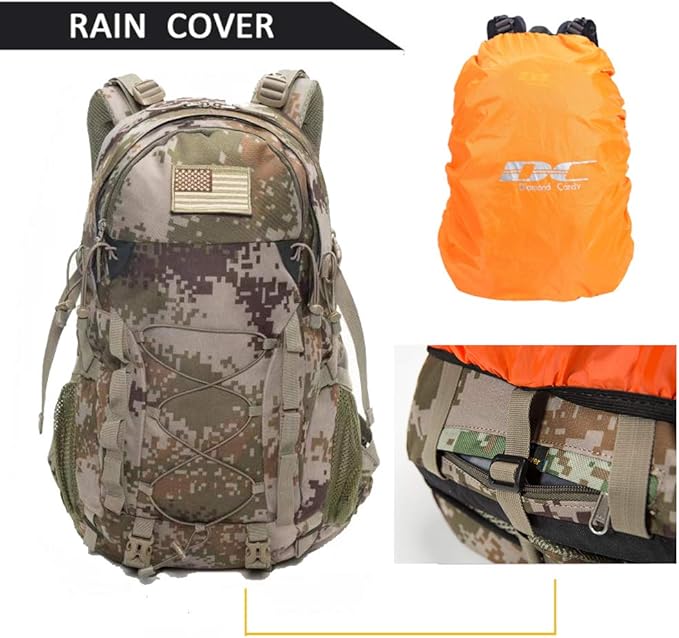 Diamond Candy Waterproof Hiking Backpack for Men and Women, Lightweight Day Pack for Travel Camping | Waterproof, Lightweight, for Travel Camping
