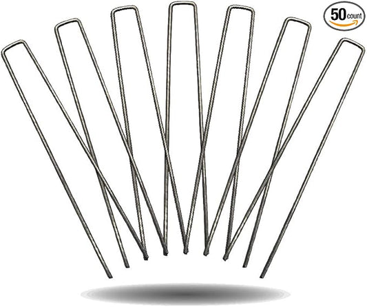 Sandbaggy 12-Inch Tent Stakes - Sharp Pegs for Pushing Through Hard Soil ~ Great for Camping, Canopies and Tarps