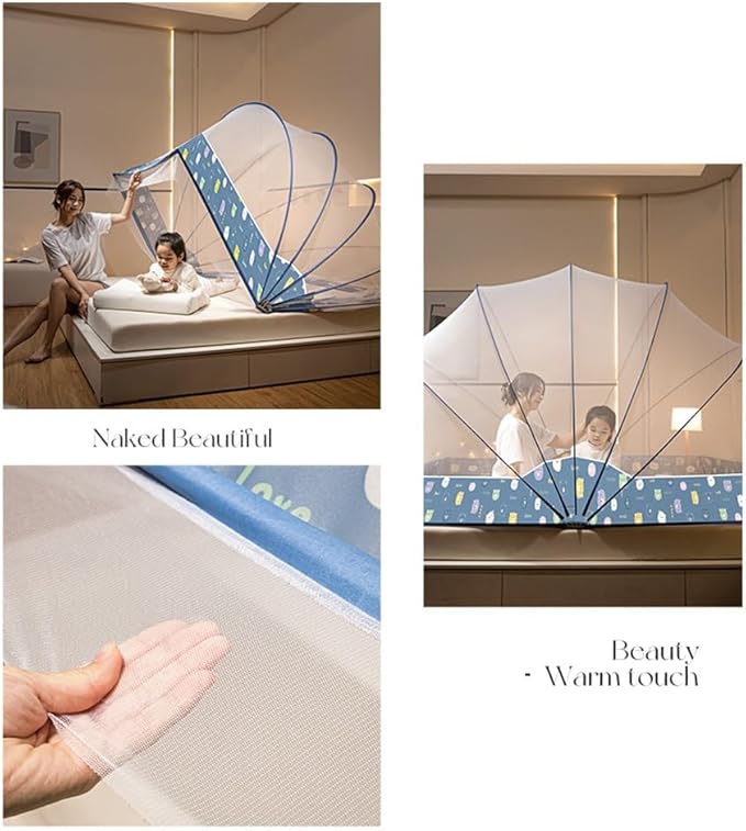 Foldable Mosquito Net, Summer Portable Household Blackout Bed Canopy, Installation-Free Pop-Up Bed Net Tent, Suitable for Indoor Or Outdoor(C,53.1x76.8x49.2in)