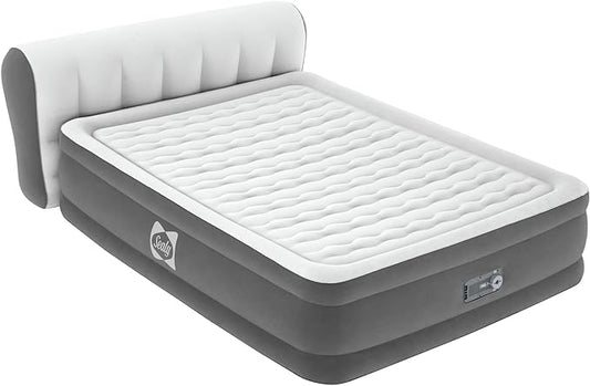Sealy Tritech Airbed Queen 31" Headboard Built-in AC Pump