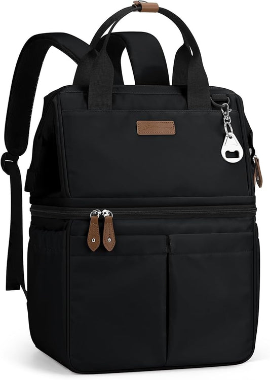 Maelstrom Cooler Backpack, 36 Cans Insulated Backpack Cooler, Soft Leakproof Double Deck Cooler Bag, Lightweight Lunch Backpack for Men & Women,Perfect for Beach Travel, Camping & Work