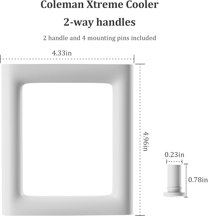 LBB-Parts Cooler Handle for Coleman Extreme Cooler, Replacement Coleman Handle Part (2)
