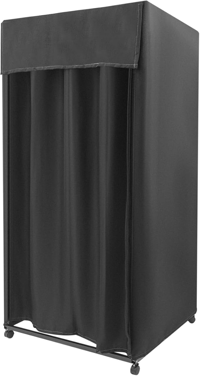 Clothing Store Fitting Tent, Portable Changing Room, Dressing Room for Boutique, Privacy Tent for Indoor Outdoor House Office Mall (Rectangular-Black-B)